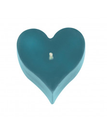 Candle mould heart 3pcs 53x55x25mm with wick